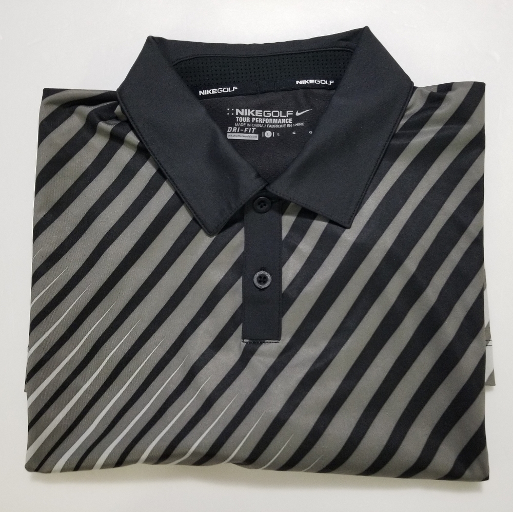 Nike Golf Men Polo Shirt Dri Fit Size L